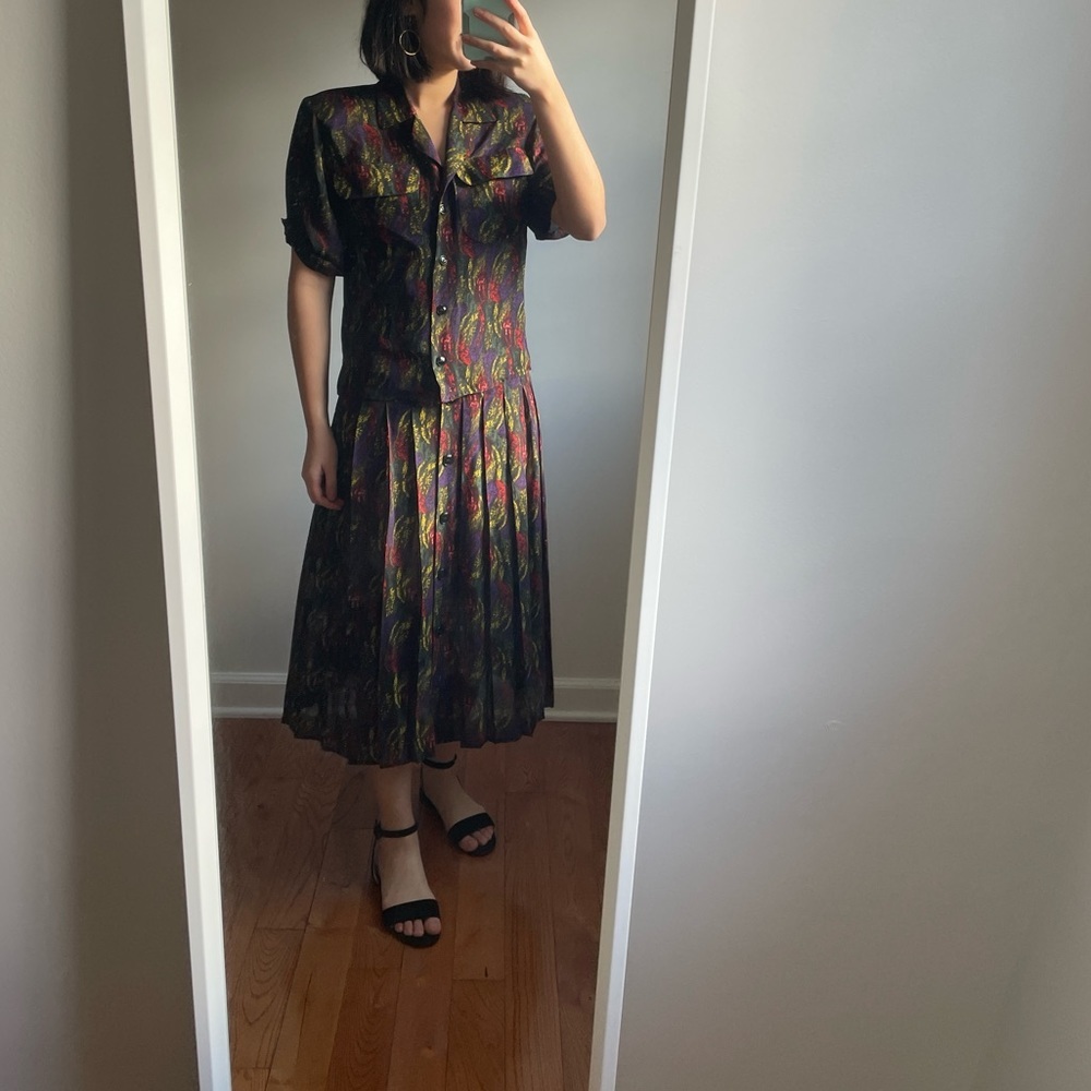 Vintage Saks Fifth Avenue 100% Silk two-piece Set